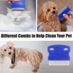 4 Pack Different Kinds Flea Combs, Stainless Steel Round Teeth Dog Cat Lice Combs,Pet Dog Cat Flea Comb Tear Eye Stain Remover Combs, Removes Tangles, Dirt, Fleas, Lice, Ticks, for Pets Hair Comb - Image 4