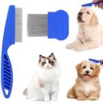 4 Pack Different Kinds Flea Combs, Stainless Steel Round Teeth Dog Cat Lice Combs,Pet Dog Cat Flea Comb Tear Eye Stain Remover Combs, Removes Tangles, Dirt, Fleas, Lice, Ticks, for Pets Hair Comb - Image 5