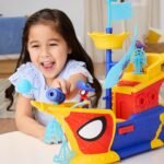 Marvel Spidey and His Amazing Friends Water-Webs Webs Ahoy Bubble Pirate Ship Toy, 3-Inch Action Figures & Boat Playset, Super Hero Toys, 3+ Years - Image 5