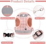 Cat and Small Dog Vest Harness for Walking - All Weather Mesh With Reflective Strap, Step in Adjustable for Small Cats (Pink-Pattern, S) - Image 6