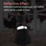 Cat and Small Dog Vest Harness for Walking - All Weather Mesh With Reflective Strap, Step in Adjustable for Small Cats (Pink-Pattern, S) - Image 7