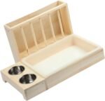 Wood Small Animal Habitat Observation Cage Multipurpose Rodents Feeding Station for Cage and Aviary Use Detachable Tray Small Animal Cage - Image 5