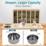 Wood Small Animal Habitat Observation Cage Multipurpose Rodents Feeding Station for Cage and Aviary Use Detachable Tray Small Animal Cage - Image 6