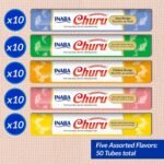 INABA Churu Cat Treats, Grain-Free, Lickable & Churu Lickable Purée Natural Cat Treats for Skin and Coat with Omega Oils, Taurine and Vitamin E, 0.5 Ounces Each Tube, 50 Tubes, Skin & Coat Variety - Image 5
