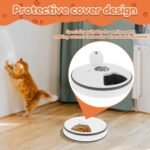 Wet Food Cat Feeder with Timer, 6 Meals Pet Food Auto Feeder, Battery Powered Cat Fresh Food Feeder, Cordless Cat Fresh Food Feeder, Pet Wet Food Dispenser for Wet Dry Food Treats - Image 4