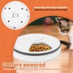 Wet Food Cat Feeder with Timer, 6 Meals Pet Food Auto Feeder, Battery Powered Cat Fresh Food Feeder, Cordless Cat Fresh Food Feeder, Pet Wet Food Dispenser for Wet Dry Food Treats - Image 6