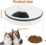 Wet Food Cat Feeder with Timer, 6 Meals Pet Food Auto Feeder, Battery Powered Cat Fresh Food Feeder, Cordless Cat Fresh Food Feeder, Pet Wet Food Dispenser for Wet Dry Food Treats - Image 8