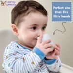 Silicone Training Cups for Babies 4 Months+ | Tiny Transition Cups for Baby Boy, Baby Cup 6-12 Months, Set of 2 Open Cups 2oz, Baby Essentials (Aquamarine) - Image 3