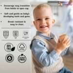 Silicone Training Cups for Babies 4 Months+ | Tiny Transition Cups for Baby Boy, Baby Cup 6-12 Months, Set of 2 Open Cups 2oz, Baby Essentials (Aquamarine) - Image 7