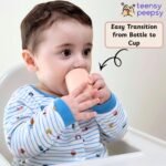 Silicone Training Cups for Babies 4 Months+ | Tiny Transition Cups for Baby Boy, Baby Cup 6-12 Months, Set of 2 Open Cups 2oz, Baby Essentials (Aquamarine) - Image 8