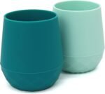 Silicone Training Cups for Babies 4 Months+ | Tiny Transition Cups for Baby Boy, Baby Cup 6-12 Months, Set of 2 Open Cups 2oz, Baby Essentials (Aquamarine) - Image 10
