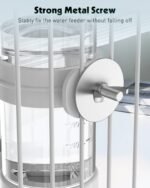 Pawfly Bird Water Dispenser Automatic Feeder, Plastic Bird Cage Water Dispenser, White Parrot Waterer for Parakeet Cockatiel Budgie Lovebirds (Not Fit for Food Feeding) - Image 4