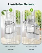 Pawfly Bird Water Dispenser Automatic Feeder, Plastic Bird Cage Water Dispenser, White Parrot Waterer for Parakeet Cockatiel Budgie Lovebirds (Not Fit for Food Feeding) - Image 6