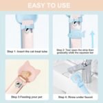 6PCS Cat Treat Spoon Dispenser, Squeeze & Strip Feeder for Wet Food & Licky Treats, Multi-Function Cat Food Spoon, Easy Feeding Tool for Cats (3Colors) - Image 7