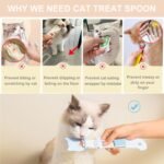 6PCS Cat Treat Spoon Dispenser, Squeeze & Strip Feeder for Wet Food & Licky Treats, Multi-Function Cat Food Spoon, Easy Feeding Tool for Cats (3Colors) - Image 8
