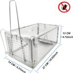 Fish Scale Humane Mouse Trap, 2 PCS Rat Cage Trap Suitable for Capturing Mice or Hamsters Alive, Friendly Small Animal Humane Live Cage Rat - 11.2'' X 5.5'' X 5'' - Image 3
