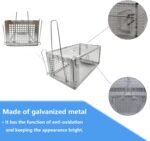 Fish Scale Humane Mouse Trap, 2 PCS Rat Cage Trap Suitable for Capturing Mice or Hamsters Alive, Friendly Small Animal Humane Live Cage Rat - 11.2'' X 5.5'' X 5'' - Image 4