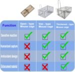 Fish Scale Humane Mouse Trap, 2 PCS Rat Cage Trap Suitable for Capturing Mice or Hamsters Alive, Friendly Small Animal Humane Live Cage Rat - 11.2'' X 5.5'' X 5'' - Image 6