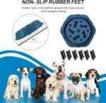 Slow Feeder Dog Bowl 2PCS, Slow Down Eating Dog Food Bowls Non Slip, Interactive Dog Dishes Anti-Choking Feeder Pet Bowl for Medium Large Breeds Pets (Navy Blue+Olive Green) - Image 4