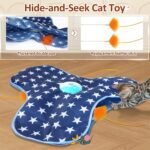 Interactive Cat Toy Rechargeable, Cat Exercise Toys for Indoor Bored Adult Cats, Hide and Seek Toy with Motion Activated, Moving Feather, Chirping - Image 3