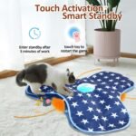 Interactive Cat Toy Rechargeable, Cat Exercise Toys for Indoor Bored Adult Cats, Hide and Seek Toy with Motion Activated, Moving Feather, Chirping - Image 4