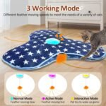 Interactive Cat Toy Rechargeable, Cat Exercise Toys for Indoor Bored Adult Cats, Hide and Seek Toy with Motion Activated, Moving Feather, Chirping - Image 5
