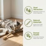 5 Pack Natural Silvervine Sticks for Cats, Cat Chew Toys for Teeth Cleaning & Dental Care - Calms Anxiety, Stress Relief for Indoor Cats, Catnip-Infused Interactive Playtime Dental Sticks - Image 3