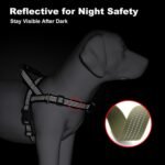 No Pull Dog Harness with Handle, Adjustable Mesh Padded Reflective Walking Harness with Front Clip for Small Medium Large Dogs – Quick Fit No Escape for Training and Hiking (Ranger Green, M) - Image 8