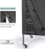 Explore Land Bird Universal Pet Cage Cover for Night for Cats, Mink, Totoro, Parakeet, Parrot and Small Animals (Black, L) - Image 6