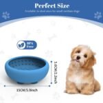 Slow Feeder Dog Bowl for Medium Small Pets Dog Lick Bowl Enrichment Bowl Anxiety Relief Anti-Choking Puzzle Dog Food Bowls Silicone Insert with Suction Cups Dishwasher Safe(Blue) - Image 3