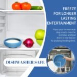 Slow Feeder Dog Bowl for Medium Small Pets Dog Lick Bowl Enrichment Bowl Anxiety Relief Anti-Choking Puzzle Dog Food Bowls Silicone Insert with Suction Cups Dishwasher Safe(Blue) - Image 5