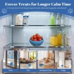 Slow Feeder Dog Bowl for Medium Small Pets Dog Lick Bowl Enrichment Bowl Anxiety Relief Anti-Choking Puzzle Dog Food Bowls Silicone Insert with Suction Cups Dishwasher Safe(Blue) - Image 6