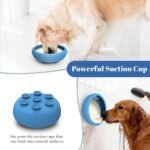 Slow Feeder Dog Bowl for Medium Small Pets Dog Lick Bowl Enrichment Bowl Anxiety Relief Anti-Choking Puzzle Dog Food Bowls Silicone Insert with Suction Cups Dishwasher Safe(Blue) - Image 8