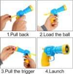 100Pcs Cat Pom Pom Balls with 2Pcs Cat Toy Launchers, Cat Toys Balls Launcher Launch Ball Interactive Toy Silent Plush Elastic Ball for Kitty - Image 6