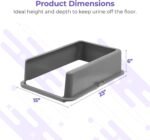 iPrimio XL Stainless Steel Cat Litter Box Enclosure, 23"x15"x6" - Open Pan Cover for Privacy - Side Entry, No Clamps or Fasteners, Easy Scoop - Compatible with iPrimio Stainless Steel Litter Pans - Image 4