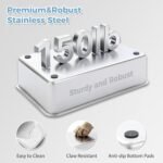 PAWZ Road XL Stainless Steel Cat Litter Box with Lid, Enclosed Front & Top Entry, High Sided Anti-Leakage, Non-Stick Easy Clean Metal Litter Pan, Scoop Included, Grey - Image 5