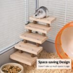 5 Layers Wood Small Animal Ladder, Pets Chewing Toys Climbing Stairs Pet Toys for Mouse, Chinchilla, Rat, Gerbil, Dwarf Hamster, Parrot - Image 3