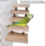 5 Layers Wood Small Animal Ladder, Pets Chewing Toys Climbing Stairs Pet Toys for Mouse, Chinchilla, Rat, Gerbil, Dwarf Hamster, Parrot - Image 6