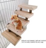 5 Layers Wood Small Animal Ladder, Pets Chewing Toys Climbing Stairs Pet Toys for Mouse, Chinchilla, Rat, Gerbil, Dwarf Hamster, Parrot - Image 7