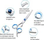 Dog Grooming Scissors,Pet Hair Scissors with Safety Round Tips, Heavy Duty Titanium Stainless Steel, Professional Dogs Cats Pets Grooming Shears - Image 3