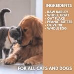 Pets Gone Wild Whole Goat Milk Cookies | Natural Dog Treats & Cat Snacks | Food Topper & Training Rewards | Low-Calorie, Whole Grain, No Additives | Peanut Butter Dog Treats | Made in Canada | 40g - Image 5