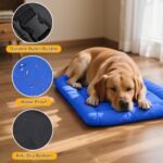 Dog Sleeping Bag, Outdoor Travel Dog Bed, Waterproof Camping Travel Pet Mat, Portable Folding Roll Up Cat Sleeping Bag for Outdoor Camping Hiking Backpacking, 33.9 x 25.2in (Blue) - Image 4