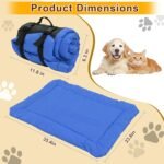 Dog Sleeping Bag, Outdoor Travel Dog Bed, Waterproof Camping Travel Pet Mat, Portable Folding Roll Up Cat Sleeping Bag for Outdoor Camping Hiking Backpacking, 33.9 x 25.2in (Blue) - Image 5