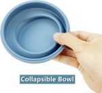 3piece Collapsible Bowl with Lids, Microwave Silicone Meal Prep Lunch Containers, Ideal Food Bowls for Snacks, Fruits, Oatmeal, Camping Travel, Round, Blue - Image 5