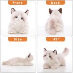 CU-MATE 20 Inch- Gray Ragdoll Cat Plush Stuffed Animal Toys -Realistic Ann Baker Cat Handmade Plush Toy Present Gift - Image 3