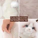 CU-MATE 20 Inch- Gray Ragdoll Cat Plush Stuffed Animal Toys -Realistic Ann Baker Cat Handmade Plush Toy Present Gift - Image 6