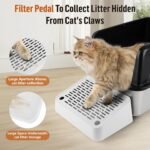 Cat Litter Box Ramp, Cat Litter Box Step Mat with Filter Function, Cats Litters Catcher for Self-Cleaning Litters Boxes, Pets Pedal Stool Ideal for Kitten & Elderly Cats (White) - Image 3
