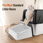 Cat Litter Box Ramp, Cat Litter Box Step Mat with Filter Function, Cats Litters Catcher for Self-Cleaning Litters Boxes, Pets Pedal Stool Ideal for Kitten & Elderly Cats (White) - Image 5