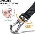 EXCELLENT ELITE SPANKER Bungee Dog Leash Tactical Nylon Adjustable Tactical Leash for Dogs Quick Release Elastic Leads Rope with 2 Control Handle(Black) - Image 5