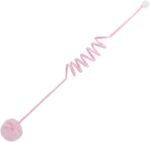 1PCS Hanging Cat Teaser Stick - Retractable Interactive Cat Toy with Spring for Self-Play, Upgrade Cat Wand Toy for Indoor Kittens (Pink) - Image 2
